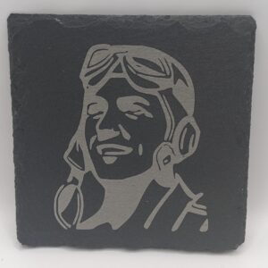 Old Time Pilot Slate Coaster